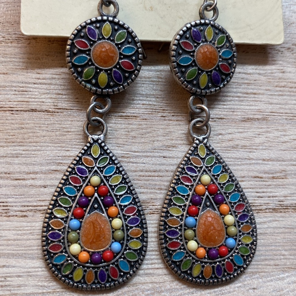 Boho Rainbow earrings NWT - Picture 4 of 10